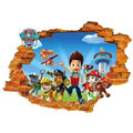 PAW PATROL STICKER Wandaufkleber Wandtattoo 3D Aufkleber Kinderzimmer Deko Hunde