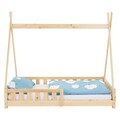 Kinderbett Matratze Rausfallschutz Lattenrost Holzbett Hausbett Tipi Lattenrost
