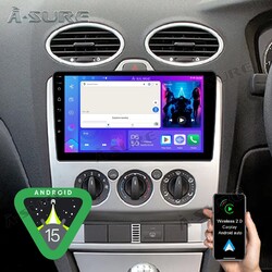 4+64GB Android 15 Autoradio Für Ford Focus Transit MK7 S-Max Carplay Navi GPS BT