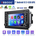 DAB+7" Carplay Autoradio Android 12 NAVI RDS 2+32G Für Audi A4 S4 RS4 B6 B7 B9