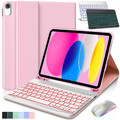 Beleuchtete Tastatur Hülle Maus für iPad 6 7 8 9 10 11. Gen A16 Pro Air 11 M2 M3