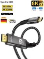 8K USB-C auf HDMI 2.1 Adapter Kabel 60Hz für MacBook iPad Laptop TV Monitor UHD