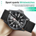 Armbanduhr Herren + Damen Sportuhr minimalistisch schlank dünn - leuchtend Nylon