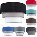 Stoff Decken Pendelleuchte Schirm Lampenschirm abgestuft Schlafzimmer Wohnzimmer Lampe LED
