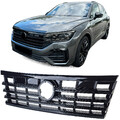 Für VW Touareg III CR ab 2018- Kühlergrill Sportgrill Schwarz Glanz