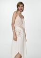 MANGO Premium Selection Asymmetrisches Kleid Baumwoll-Leinen-Mix, Gr. S, Neu!