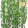 12x2.2m Efeugirlande Efeubusch Grünpflanze Künstliche Kunstpflanze Deko Hochzeit