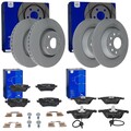 ATE PowerDisc BREMSSCHEIBEN + BELÄGE VORNE + HINTEN passend für AUDI A6 4F C6