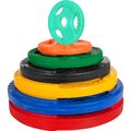 GORILLA SPORTS® Hantelscheiben 50mm Olympia Gusseisen Gummiert Gewichtsscheiben