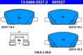 ATE 13.0460-5527.2 Bremsbelagsatz, Scheibenbremse für Opel Vauxhall Chevrolet