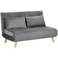 Schlafsofa 2-Sitzer Sofa mit Bettfunktion Klappsofa mit verstellbare Rückenlehne