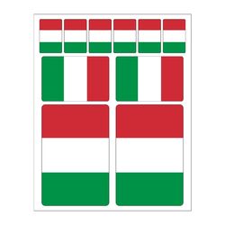Generisch 10 Stück Flaggen Aufkleber Italien Set | Sticker Italy