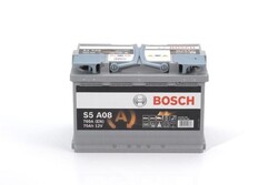 BOSCH Starterbatterie S5A AGM für Fahrzeuge mit Start-Stopp-Funktion