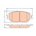 1x ORIGINAL® Trw GDB3628 Bremsbelagsatz, Scheibenbremse Vorne, exkl.