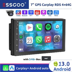 Android 13 Autoradio 7" 2 DIN 64G Carplay DAB+ KAM GPS Navigation WiFi Bluetooth