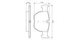 BOSCH 0 986 424 687 Bremsbelagsatz, Scheibenbremse für Land Rover Rover