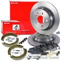 BREMBO BREMSSCHEIBEN +BELÄGE+HANDBREMSBACKEN HINTEN FÜR MERCEDES VIANO VITO W639