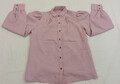 Rosa Bluse mit Puffärmeln und Knopfleiste – Größe M