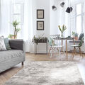Teppich Wohnzimmer – Grau-  Kurzflor- Flachflor Meliert Vintage Design Modern 