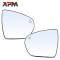 2x Spiegelglas Links Rechts Konvex Mit Totem Winkel Elektrisch Klar für Peugeot