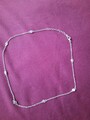 Hübsches 925 Silber Collier Kette mit Zirkonia Steine