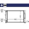 1x Kühler, Motorkühlung MAHLE CR 1423 000S passend für AUDI VW CUPRA