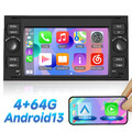 4G+64G Autoradio Android 13 Für Ford Fiesta Mondeo Transit Focus Fusion GPS DSP