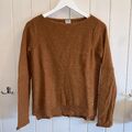 esprit wollpullover gr. S 36 Wollpulli cognac braun Warmer Pulli Glitzer Warm