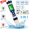 5 in 1 Digitale PH Messgerät PH/TDS/EC/Salz/Temperatur Wasserqualität Tester