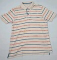 TYRWHITT Polo-Shirt Gr. L – Beige mit Streifen | 100 % Baumwolle | Freizeit Kurz