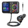 FM Transmitter Bluetooth Auto Radio Adapter KFZ Ladegerät Freisprechanlage QC3.0