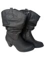 SHEEGO Damen Stiefel Schwarz Gr. 44 Elegante Absatzschuhe