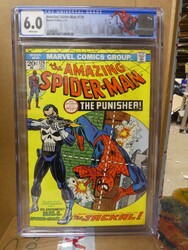 Marvel Comics Amazing Spiderman 129 CGC 6.0 Custom Label 1st App Punisher Jackal