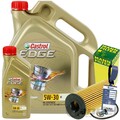 MANN HU6014/1z FILTER+CASTROL 5W30 ÖL passend für BMW 1er F20 21 3er F30 31 G20