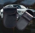 2 x Autoschlüssel Signalblocker Etui Faraday Käfig Anhänger Tasche schlüssellos RFID Sperrtasche