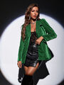 Damen Samt Blazer Grün Damen gr M  Neu