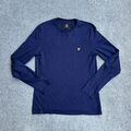 LYLE & SCOTT Herren T-Shirt Langarm Small Regular Fit Logo Stretch 14600 Blau