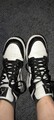 Nike Air Jordan 1 Mid - Größe 44 - Schwarz/Weiß (Panda)