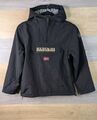 Napapijri Rainforest Jacke Jungen schwarz 12 Jahre Pull On Fleece gefüttert Kinder Winter