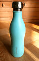 Trinkflasche Thermoskanne Isolierflasche Edelstahl 500 ml hellblau mit Tasche