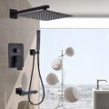 Unterputz Duscharmatur Set LED 30cm Regendusche Duschsystem Mischbatterie iBox