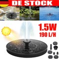 Springbrunnen Solar Zierbrunnen Teichpumpe Solarpumpe Brunnen Gartenteich 1.5W