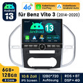 DAB+128G Carplay Für Benz Vito W447 Android13 Autoradio GPS Navi BT 4G WIFI SWC