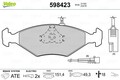 Valeo 598423 Bremsbelagsatz, Scheibenbremse passend für FIAT 598423 vorne Bremsb
