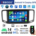 Android 14 Autoradio 4+64G Carplay GPS DAB+ Für VW Sharan 7N 7N1 II Alhambra MK2