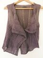 OSKA Wrap, Wickelbluse, Weste Baumwolle Gr. 1 = 38, 40 aubergine braun lila gebr