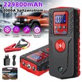 229800mAh 8000A Auto Starthilfe Jump Starter Ladegerät 12V Booster Powerbank KFZ