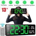 13 LED Digital Wanduhr mit Datum Temperatur Display Alarm Clock Fernbedienung