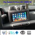 Für Smart Fortwo 451 2005-2010 Android13 Apple Carplay Autoradio GPS Navi 2+32GB