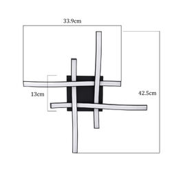 ZMH LED Deckenleuchte Modern Design Schlafzimmerlampe Metall Küchenlampe Holz